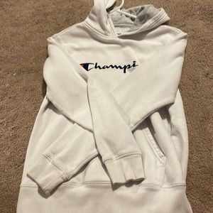 Girls white Champion Hoodie